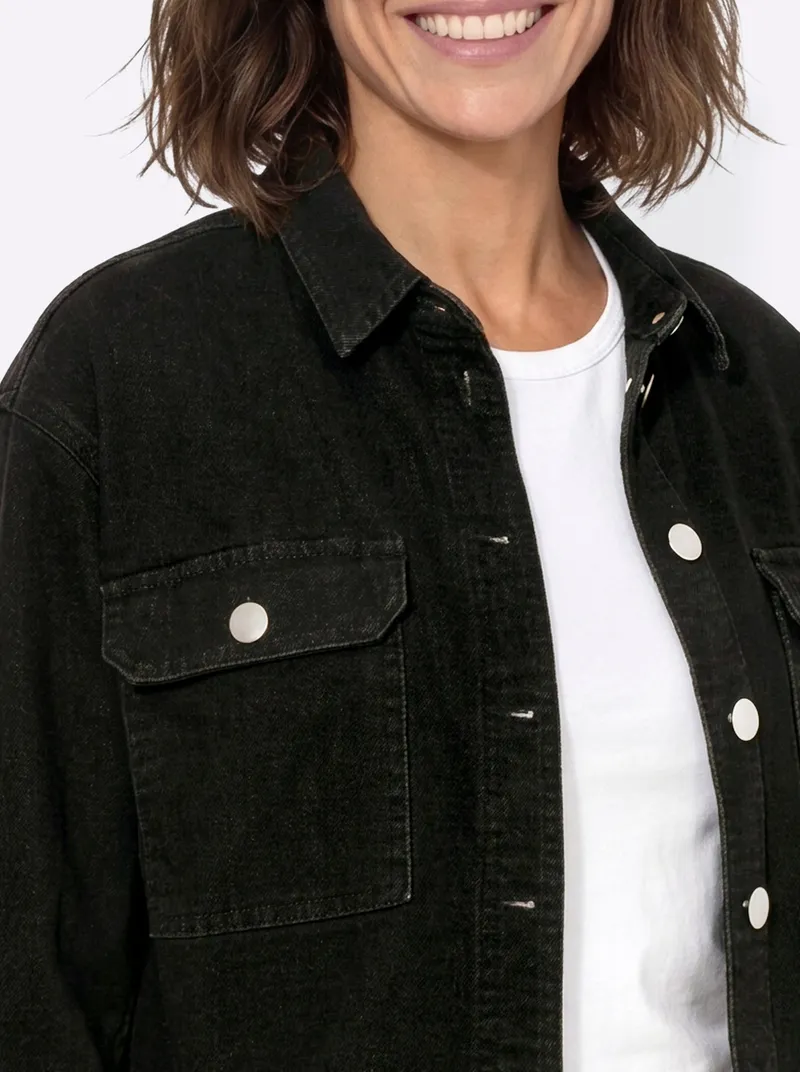 Witt Jeansbluse black-denim, Black-denim, – Produktbild 2 von 2