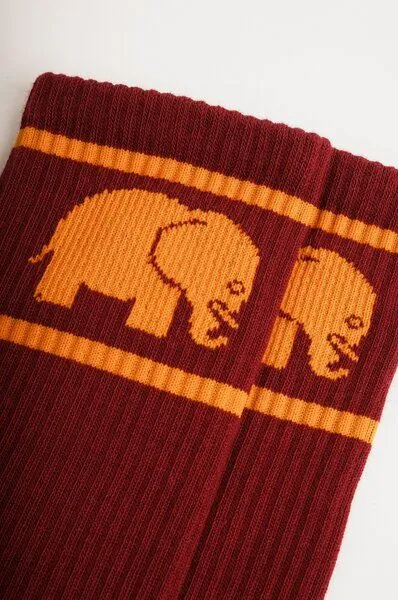Trendsplant Trendsplant Burgundy Organic Cotton Athletic Socks, Bunt, – Produktbild 3 von 4