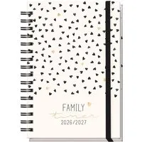 Häfft Häfft Familienkalender 2026/27 17 Monate, golden hearts – Produktbild 1 von 1