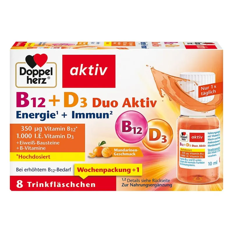Doppelherz Doppelherz B12 + D3 Duo Aktiv (8x10ml) – Produktbild 1 von 2