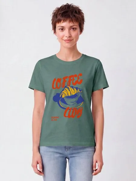 watapparel watapparel T-Shirt Frauen Coffee club, Green bay, – Produktbild 2 von 2