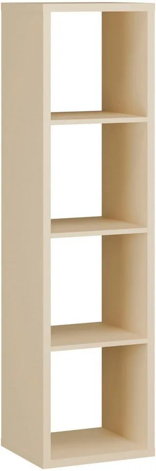 FORTE Standregal Mauro, FSC®-zertifiziert, Fachgröße 33x33cm, 4 Fächer, Gelb, – Produktbild 2 von 5