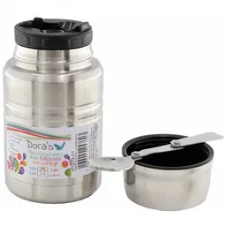 Dora's Dora's Dora’s Thermo-Lunchbox (750ml) mit Klapplöffel – Vakuumisoliert – Produktbild 1 von 1