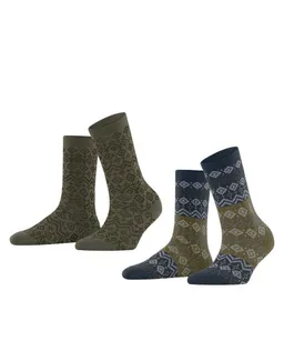Esprit Socken Esprit Fair Isle 2-Pack Damen (2-Paar) aus Biobaumwolle – Produktbild 1 von 1