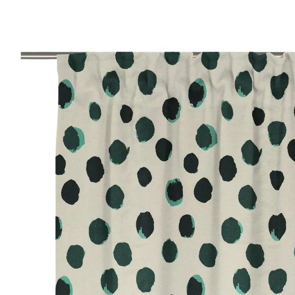Nature by Adam Nature by Adam Vorhang aus Leinen & Bio-Baumwolle - Made in Germany - Dots, Grün, – Produktbild 1 von 8