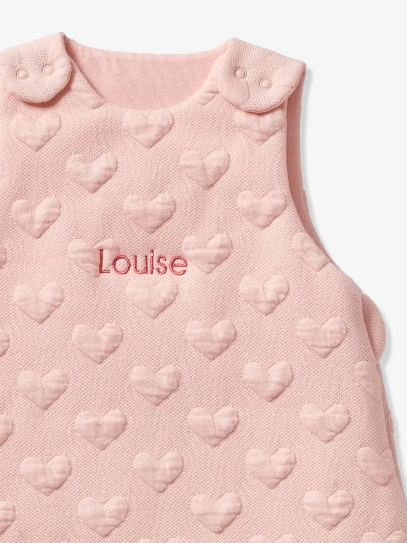 Vertbaudet Ärmelloser Baby Schlafsack JACQUARD TOG 2, Hellrosa, – Produktbild 3 von 3