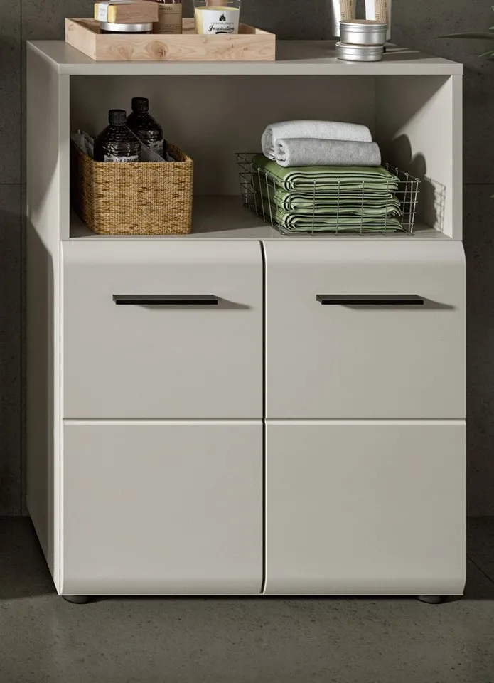 Inn.Furn Kommode Cover (Badschrank in Kaschmir / Sand, 2-türig, 60 x 80 cm), mit viel Stauraum, Beige, – Produktbild 3 von 5