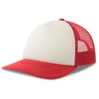 Atlantis Headwear Atlantis Headwear Atlantis Kinder Rapper Cap Kappe zweifarbig Cappy Basecap, Weiss/rot, – Produktbild 1 von 1