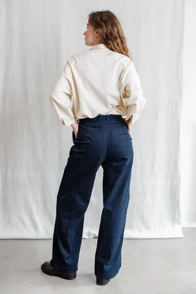 Jyoti - Fair Works Jyoti - Fair Works Bio-Baumwollcord Hose Suhrutam, Nachtblau, – Produktbild 4 von 4