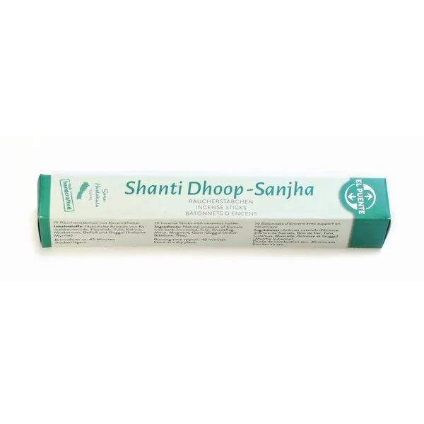 El Puente El Puente Räucherstäbchen "Shanti Dhoop - Sanjha" | Fair Trade & Handmade aus Nepal, Mehrfarbig, – Produktbild 1 von 2