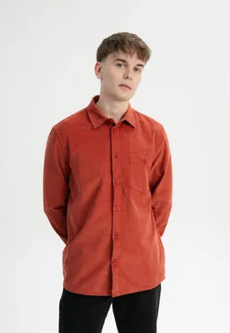 MELA MELA Herren vegan Hemd Nimit Corduroy Rot – Produktbild 1 von 1