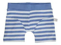HANS NATUR Jungen Boxershorts Bio-Baumwolle blau-off white Gr.98/104 – Produktbild 1 von 1