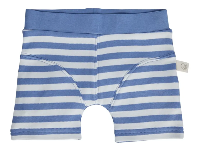 HANS NATUR Jungen Boxershorts Bio-Baumwolle blau-off white Gr.98/104, Mehrfarbig, – Produktbild 1 von 2