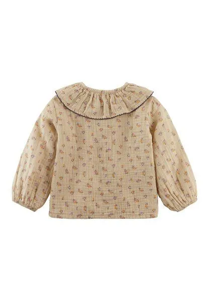 hessnatur hessnatur Musselin Shirt Rüschkragen aus reiner Bio-Baumwolle, Goldsand, – Produktbild 2 von 2