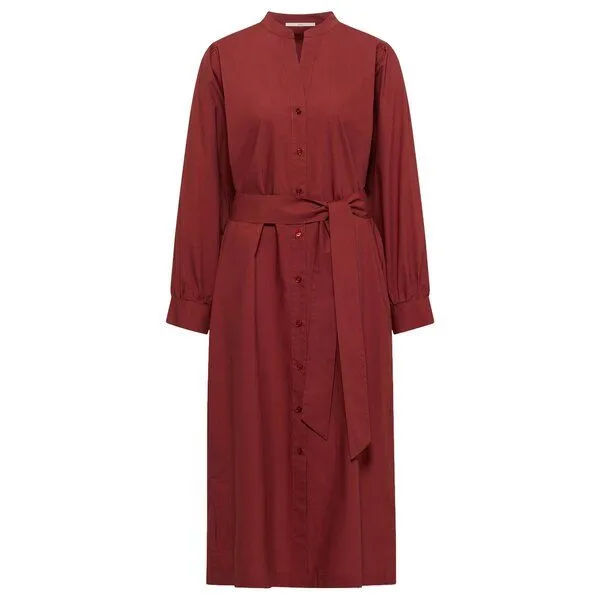 LANIUS LANIUS Langarm-Kleid mit Kräuseln, Red mahagony, – Produktbild 1 von 4