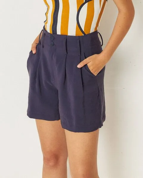 SKFK SKFK Neba Short - aus EcoVero, Navy violet (blau), – Produktbild 3 von 4