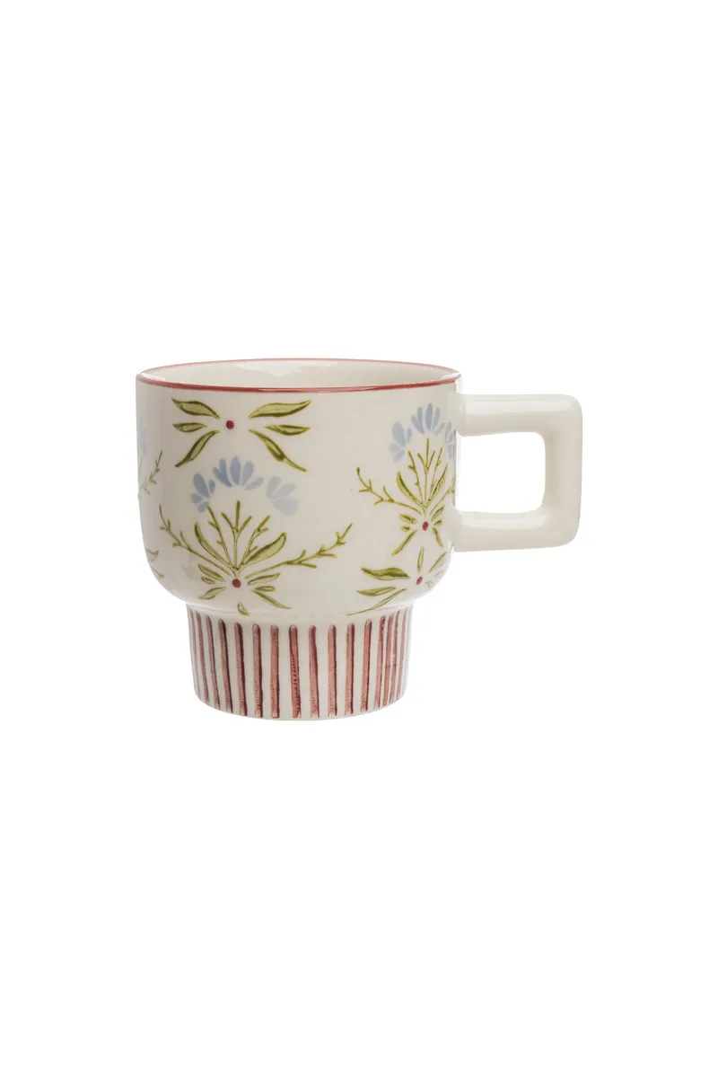 Tranquillo Tasse RETROFLORIA – Steinzeug - blau – Produktbild 1 von 2