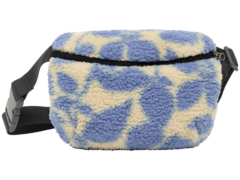 Tranquillo Tranquillo Tasche Zolii aus recyeltem Teddy-Material - blue botanics / one size – Produktbild 3 von 3