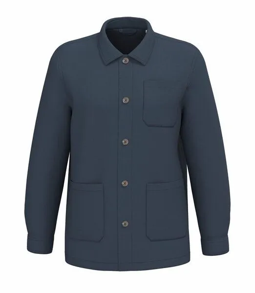 Greenspired Greenspired Umweltfreundliche, gewaschene Herren-Workerjacke aus 100 % Biobaumwolle, 340 g/m² S-3XL, Navyblau, – Produktbild 1 von 2