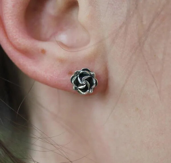 pakilia pakilia Silber Ohrstecker Mini Rose Fair-Trade und handmade, Rosa, – Produktbild 7 von 8