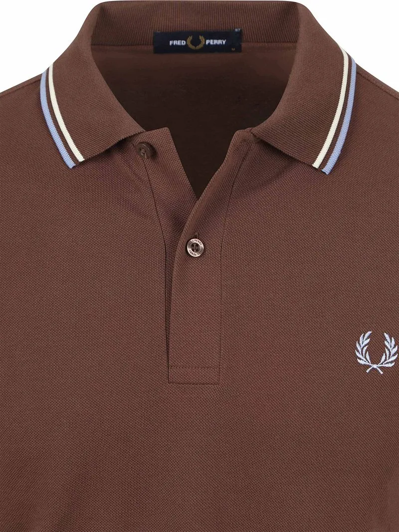 Fred Perry Fred Perry M3600 Polo Braun Y66 - Größe L, Braun, – Produktbild 3 von 4