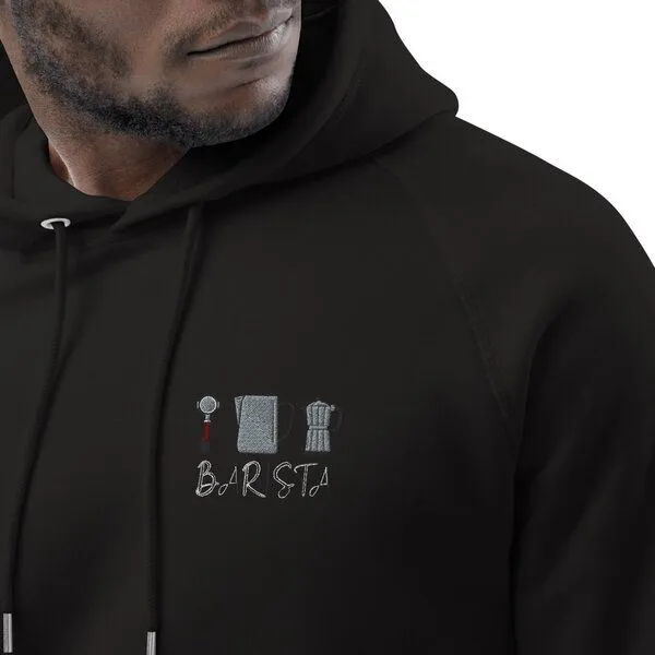 Coffee Fashion Coffee Fashion Barista Set Bestickter Bio Baumwoll Hoodie, Schwarz, – Produktbild 2 von 2