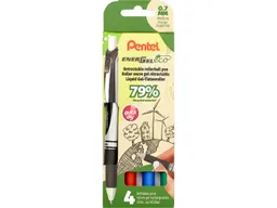 Pentel Pentel Gelwriter EnerGel Eco 4er-Set, BL77E/0,35 mm mit Druckmechanik – Produktbild 1 von 1