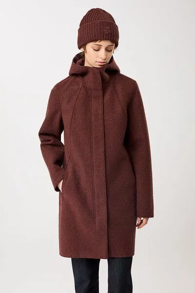 LangerChen LangerChen Parka tailliert aus Walk mit Membran, Burgundy (rot), – Produktbild 1 von 4