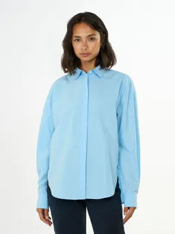 KnowledgeCotton Apparel KnowledgeCotton Apparel Bluse - Boxy poplin shirt bright - aus Bio-Baumwolle – Produktbild 1 von 1