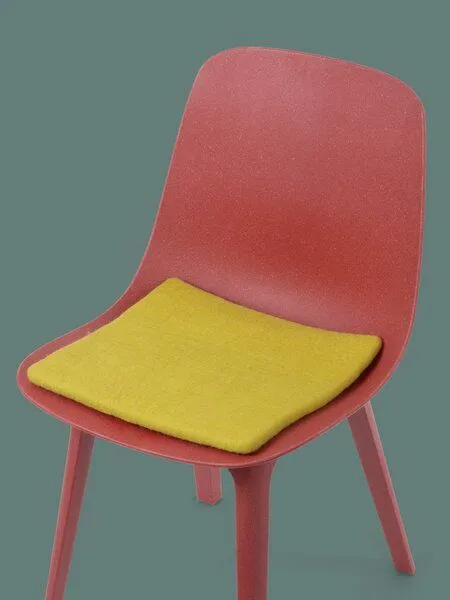 myfelt myfelt Flachfilz Sitzauflage (⌀ 36 cm, 36 x 36 cm), Grüngelb (kata), – Produktbild 2 von 4