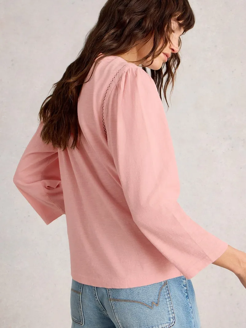 White Stuff Top Lucy - 50, Dunkles rosa, – Produktbild 4 von 4