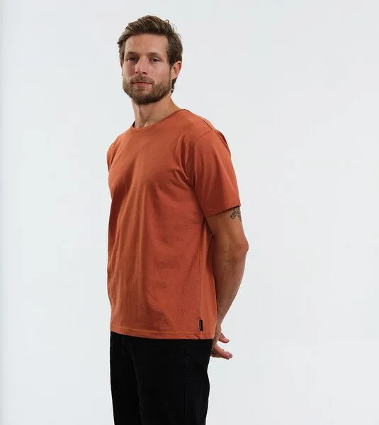Gary Mash GARY MASH Herren Basic T-Shirt aus Biobaumwolle, Ziegelrot, – Produktbild 2 von 4