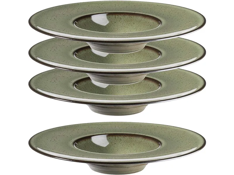 Mäser Mäser Gourmetteller Set 4-tlg. "Ambitious" Porzellan, 25 cm, Grün, – Produktbild 1 von 1