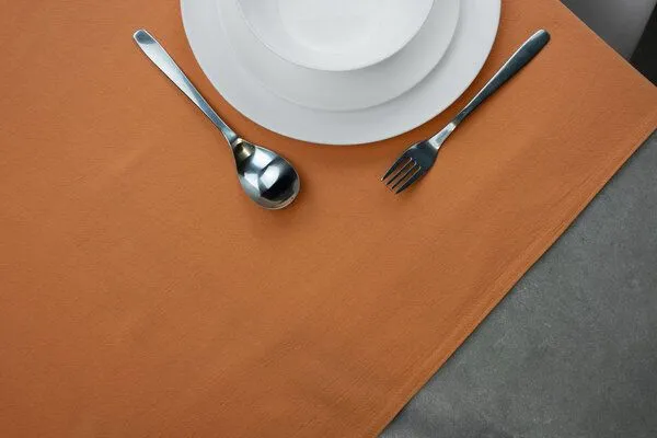 jilda-tex jilda-tex Tischläufer Renforce 100% Bio-Baumwolle Uni 50x160cm, Terrakotta, – Produktbild 3 von 4