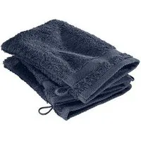 hessnatur hessnatur Waschhandschuh im 3er-Pack aus reiner Bio-Baumwolle, Tintenblau, – Produktbild 2 von 3