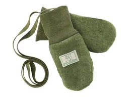 Pickapooh Pickapooh Baby und Kinder Fäustlinge Bio-Schurwolle Fleece moos Gr. 1 (bis 9 Monate) – Produktbild 1 von 1