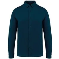 Greenspired Greenspired Umweltfreundliches Herrenhemd aus Jersey 155g/m² / 100 % Biobaumwolle S-3XL, Taubenblau, – Produktbild 1 von 1