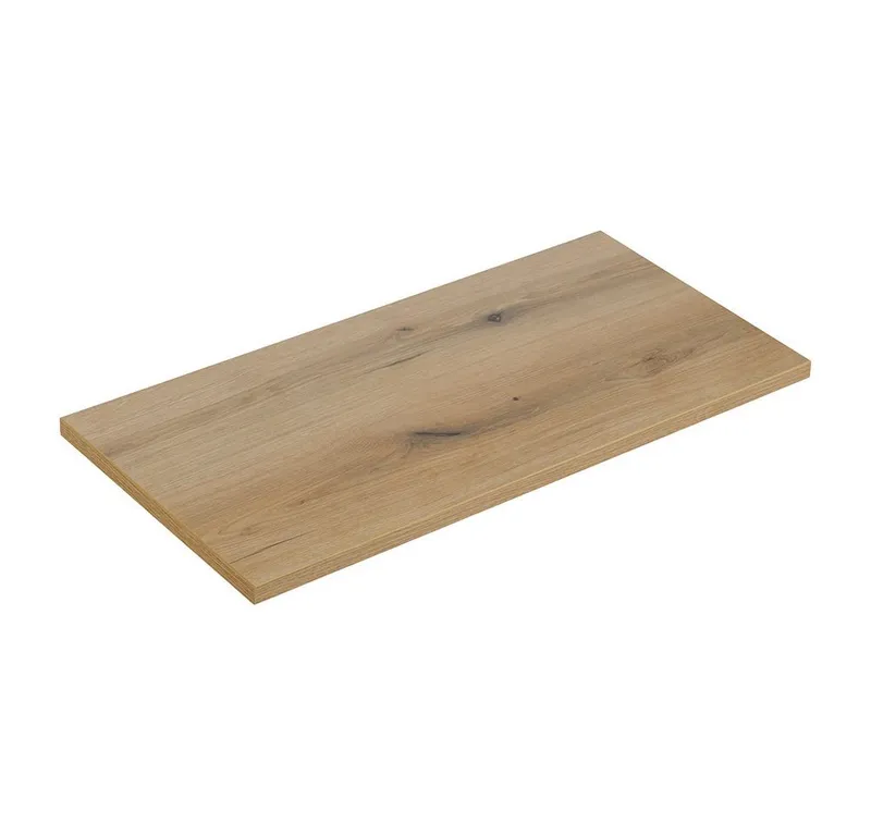Lomadox Waschbeckenschrank NEWPORT-56-EVOKE 80 cm breit in Eiche, gerillte Front, 2 Schubladen, Braun, – Produktbild 5 von 5