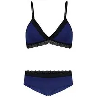 Frija Omina Frija Omina Set: Bio BH + Hipster Spitze dunkel, Blau, – Produktbild 2 von 3