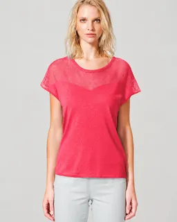 HempAge Hempage Damen vegan Top Mesh Tomate Rot – Produktbild 1 von 1