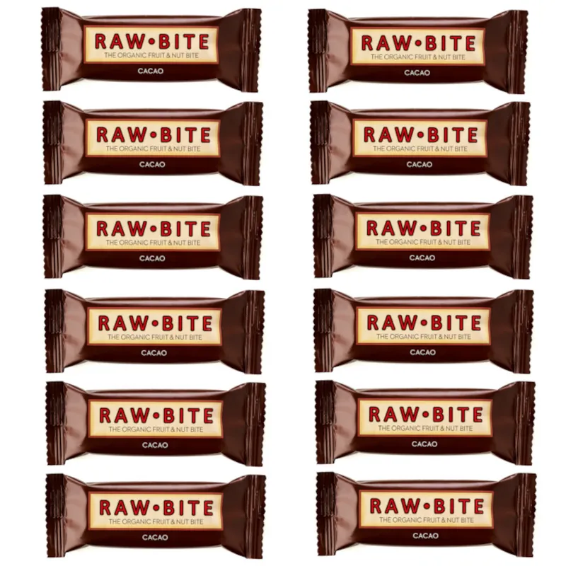 Organic Friends & Sports Organic Friends & Sports RAW BITE CACAO 12er Set 12X50 g – Produktbild 1 von 1