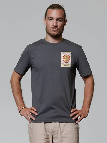 watapparel watapparel T-Shirt Unisex Tarot The Pizza, Anthracite, – Produktbild 1 von 3