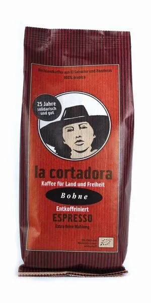 El Puente El Puente Cortadora Bio-Espressobohnen 200 g entkoffeiniert | Fair Trade | Bio-zertifiziert | Vegan | Glutenfrei, Mehrfarbig, – Produktbild 1 von 1