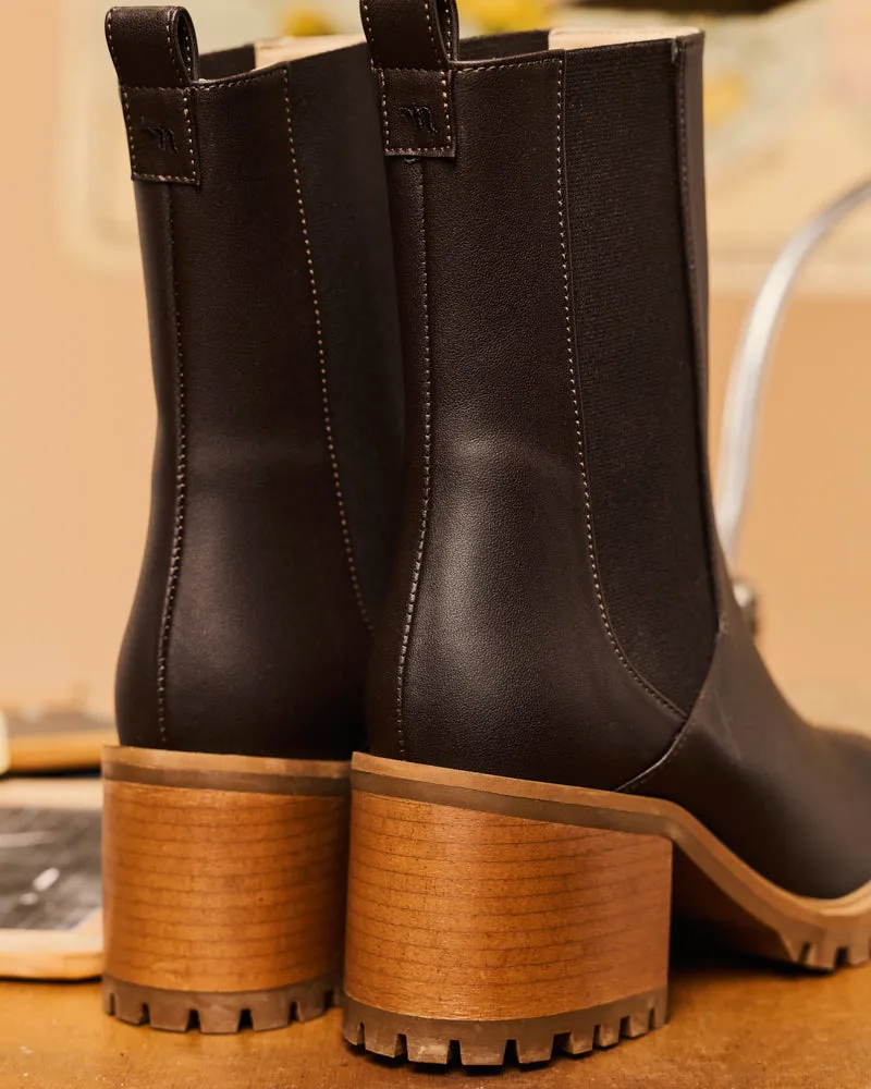 Minuit Sur Terre Minuit Sur Terre Damen vegan Stiefel Eugenie Chocolate, Braun, – Produktbild 1 von 2