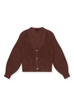 Lovjoi LOVJOI Damen vegan Strickjacke Antoinett Dark Maroon – Produktbild 1 von 1