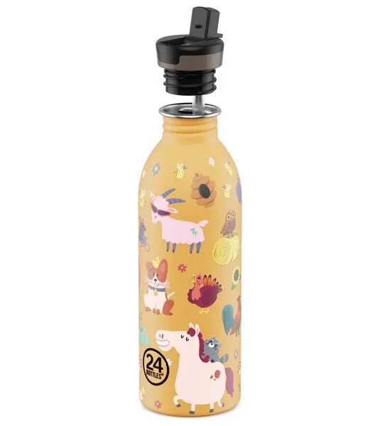 24bottles 24bottles 0,5l Kids Edelstahl Trinkflasche mit Sportverschluss, Grey, – Produktbild 3 von 8