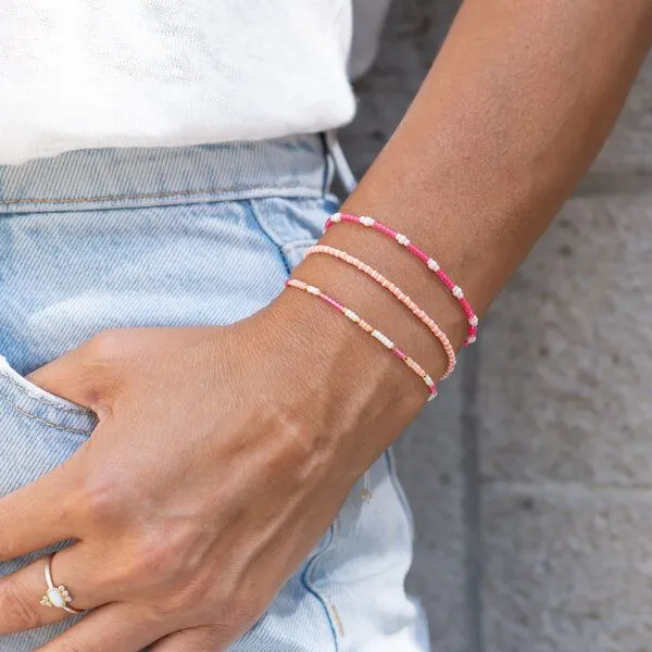 juni juni Sommer Perlenarmband "Pearl", Pink, – Produktbild 3 von 6