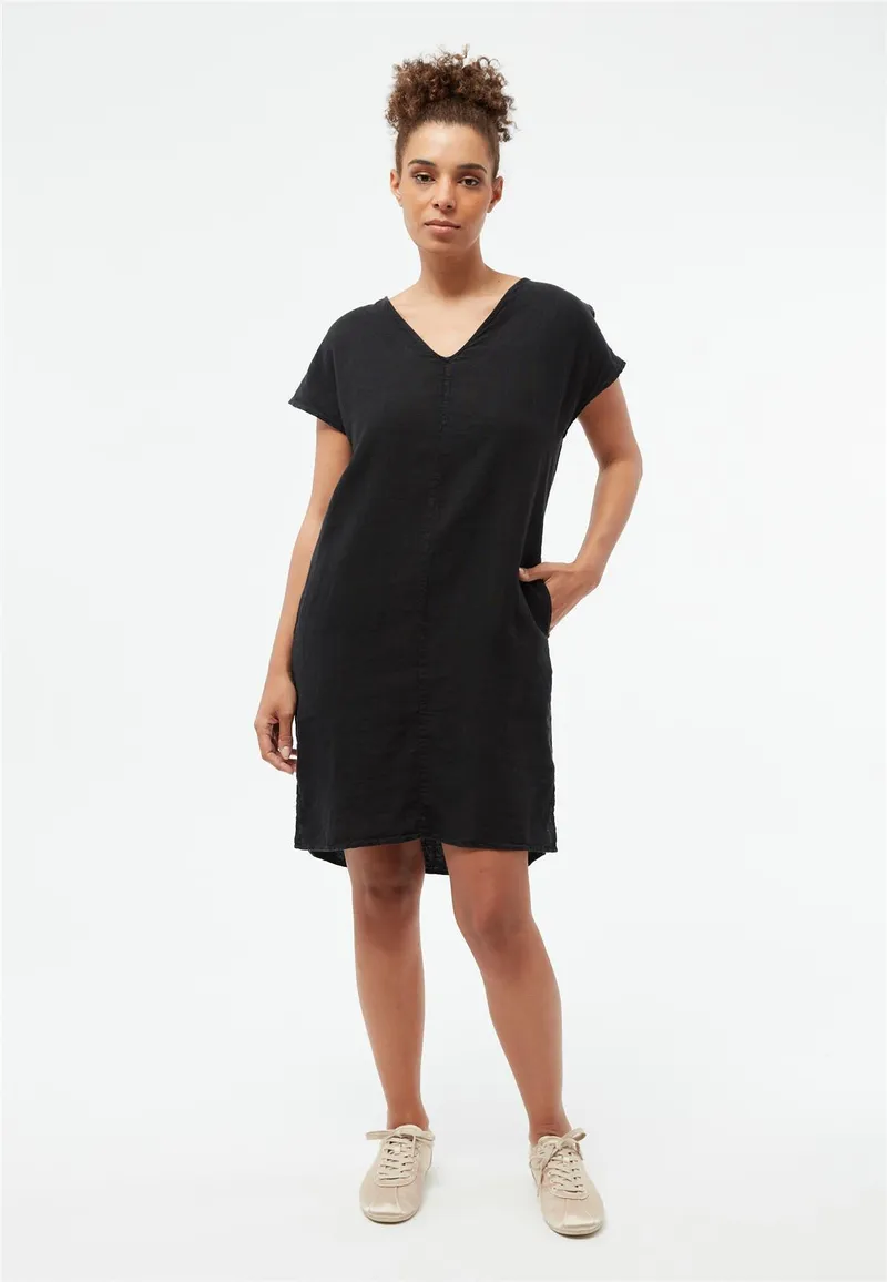 Givn Berlin Leinen Midikleid Modell: Mabel, Black, – Produktbild 1 von 1