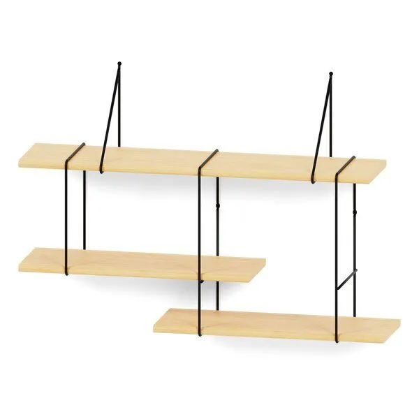 Hausen Hausen Wandregal SHRINK shelf ash / black, Black, – Produktbild 1 von 4