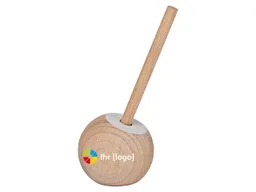 Holz-Kugelschreiber 'Satellite' Buche, FSC-zertifiziert, weiß – Produktbild 1 von 1